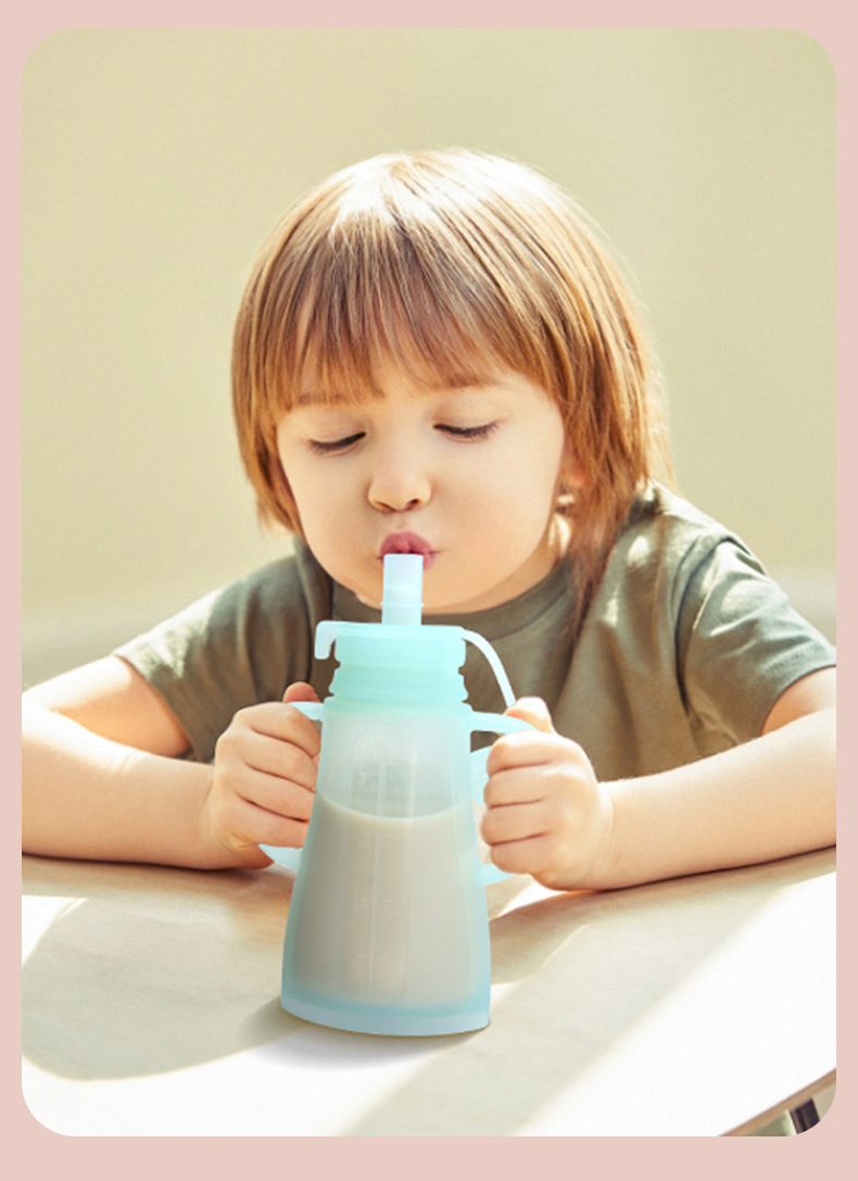 Baby Food Pouches Reusable - New Reusable Silicone Breast Milk Storage
