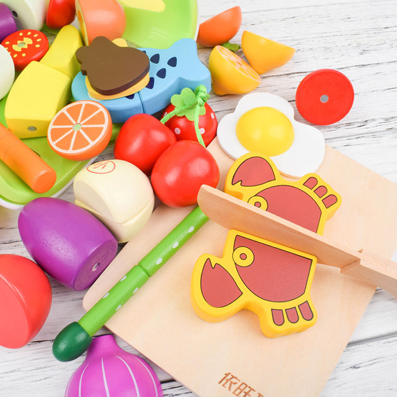1 Bộ Đồ Chơi Gỗ Từ Cắt Trái Câ - đánh giá và giá Baby Food Vegetable