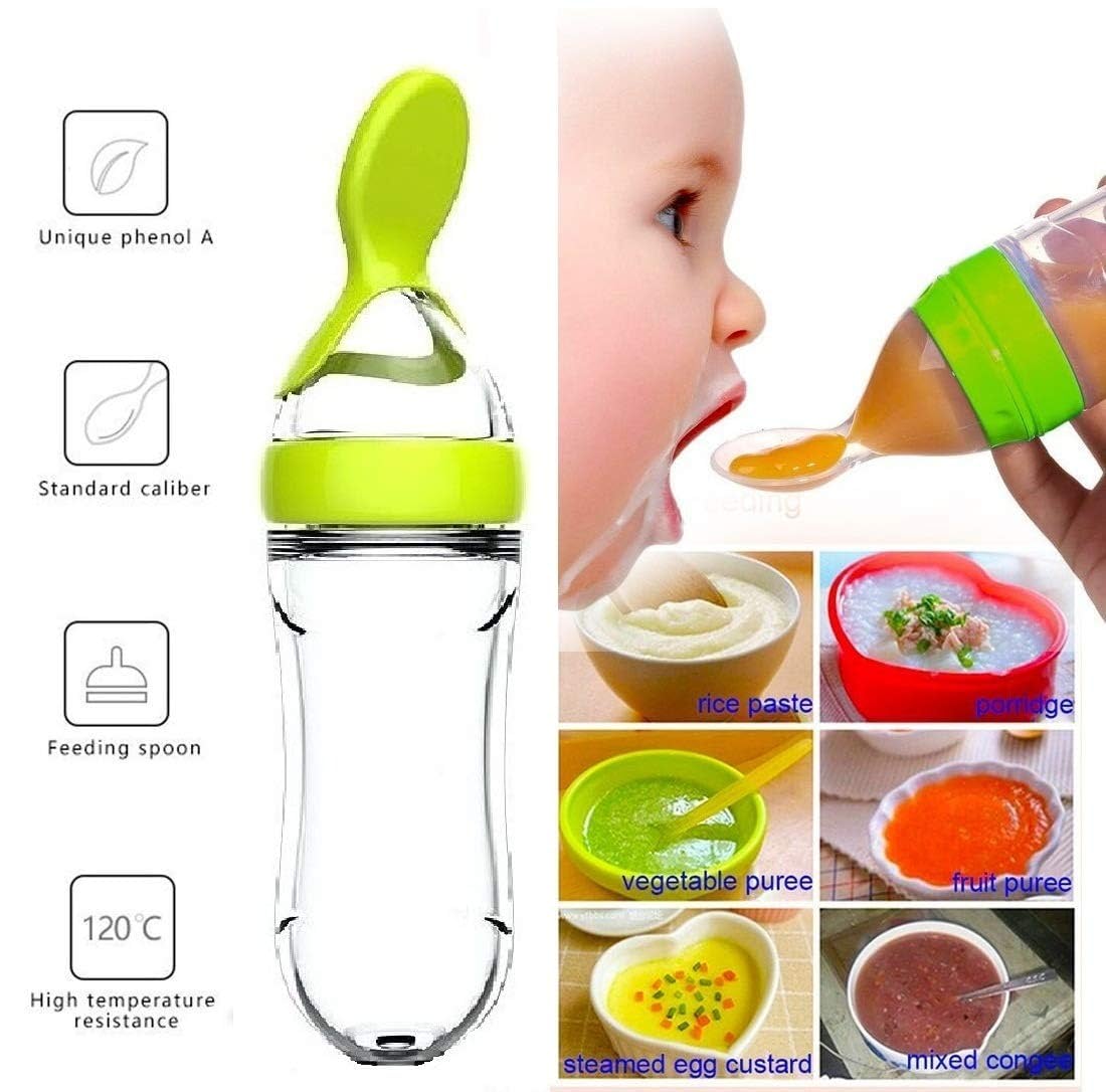 Squeezing Feeding Bottle Cup S - đánh giá và giá Baby Food Dispensing Spoon