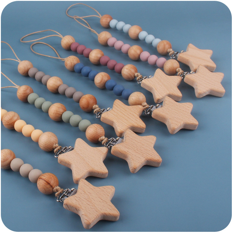 New Wooden Star Teether Clip P - đánh giá và giá Baby Food Pacifier