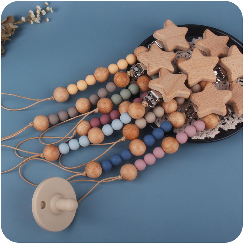 New Wooden Star Teether Clip P - đánh giá và giá Baby Food Pacifier