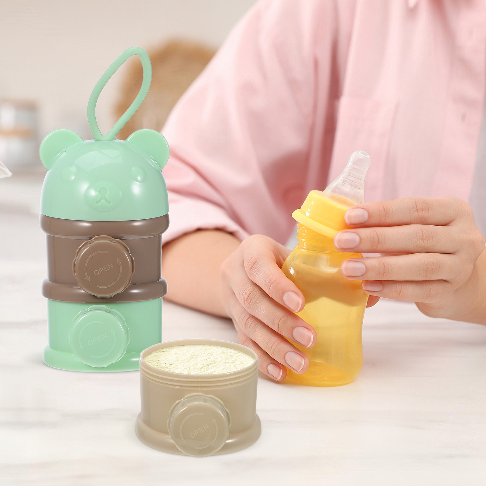 4-Section Portable Milk Powder - đánh giá và giá Baby Food Storage
