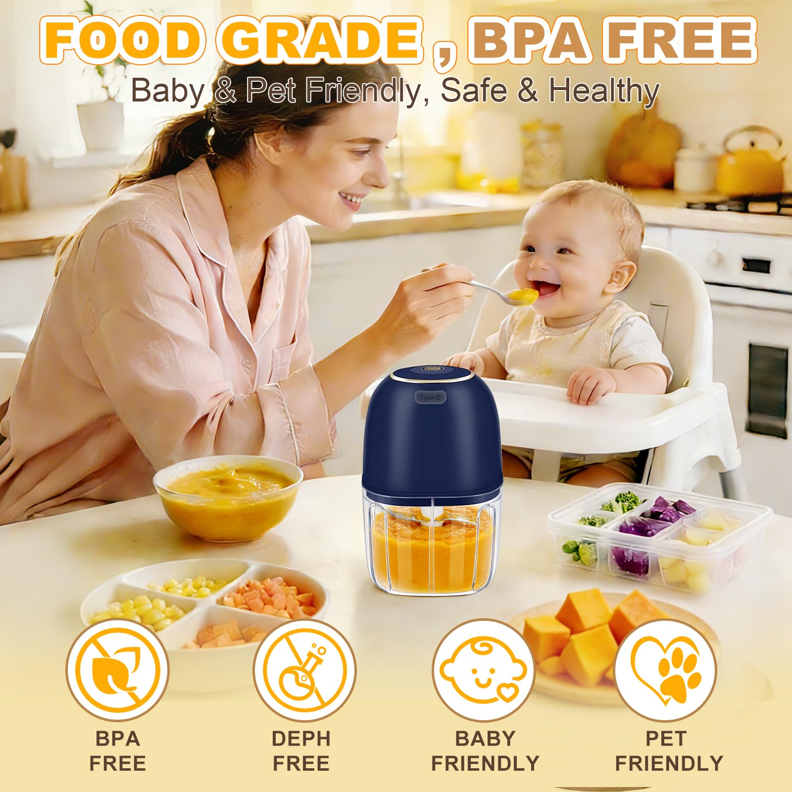 Electric Garlic Chopper, Cordl - đánh giá và giá Baby Food With Meat