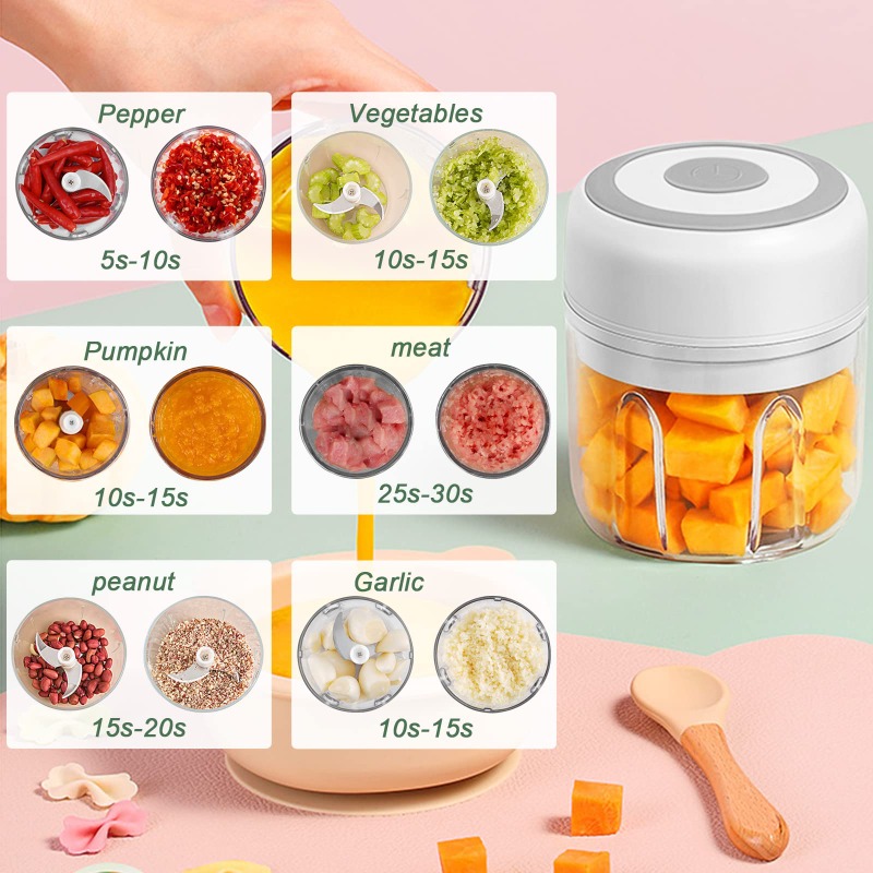 250ML Electric Garlic Grinder  - đánh giá và giá Baby Food With Meat