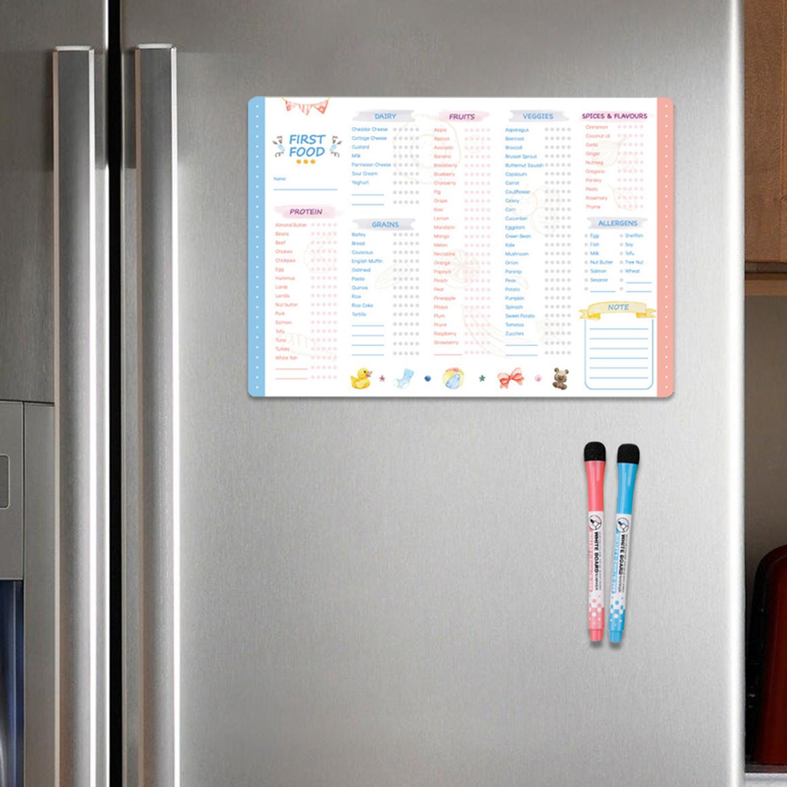 First Foods Chart Magnetic Bab - đánh giá và giá Baby Food Checklist