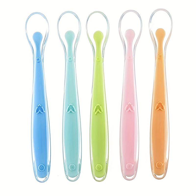 1/2pcs Soft Tip Baby Silicone  - đánh giá và giá Baby Food Dispensing Spoon