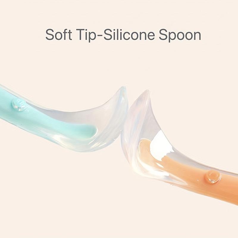1/2pcs Soft Tip Baby Silicone  - đánh giá và giá Baby Food Dispensing Spoon