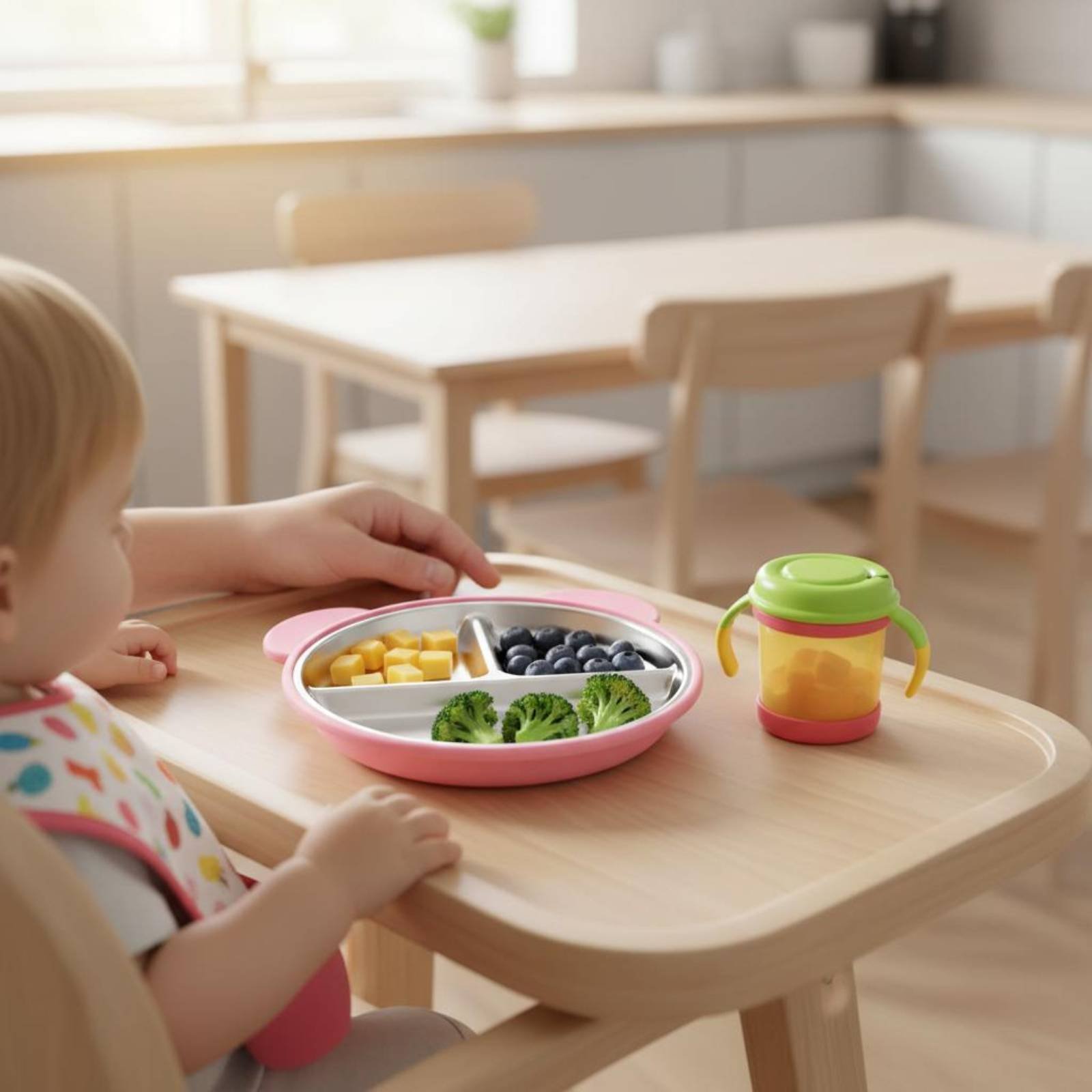Stainless Steel Suction Plate  - đánh giá và giá Baby Food Chair