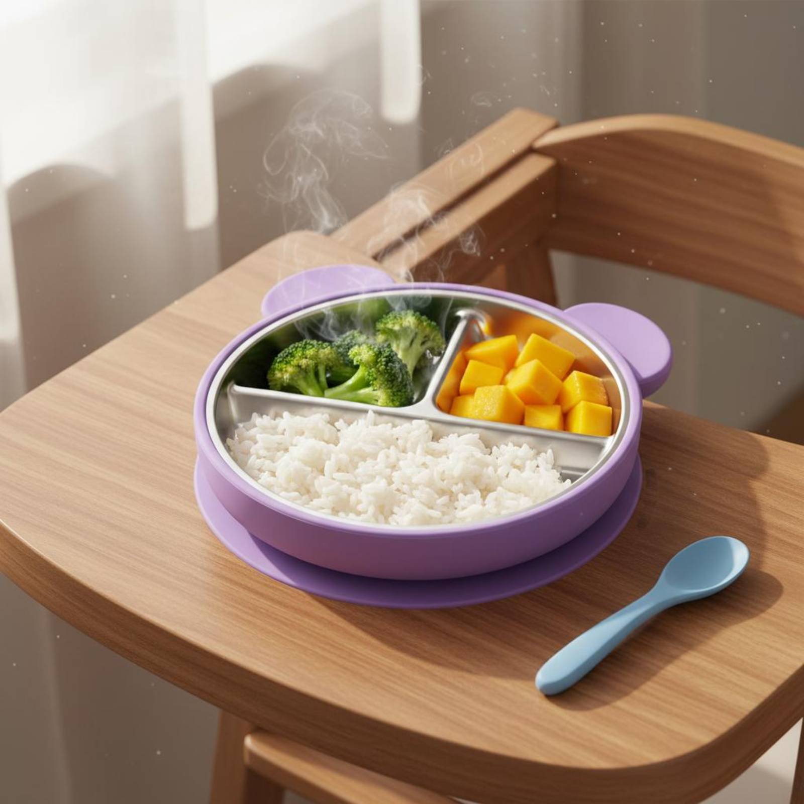 Stainless Steel Suction Plate  - đánh giá và giá Baby Food Chair
