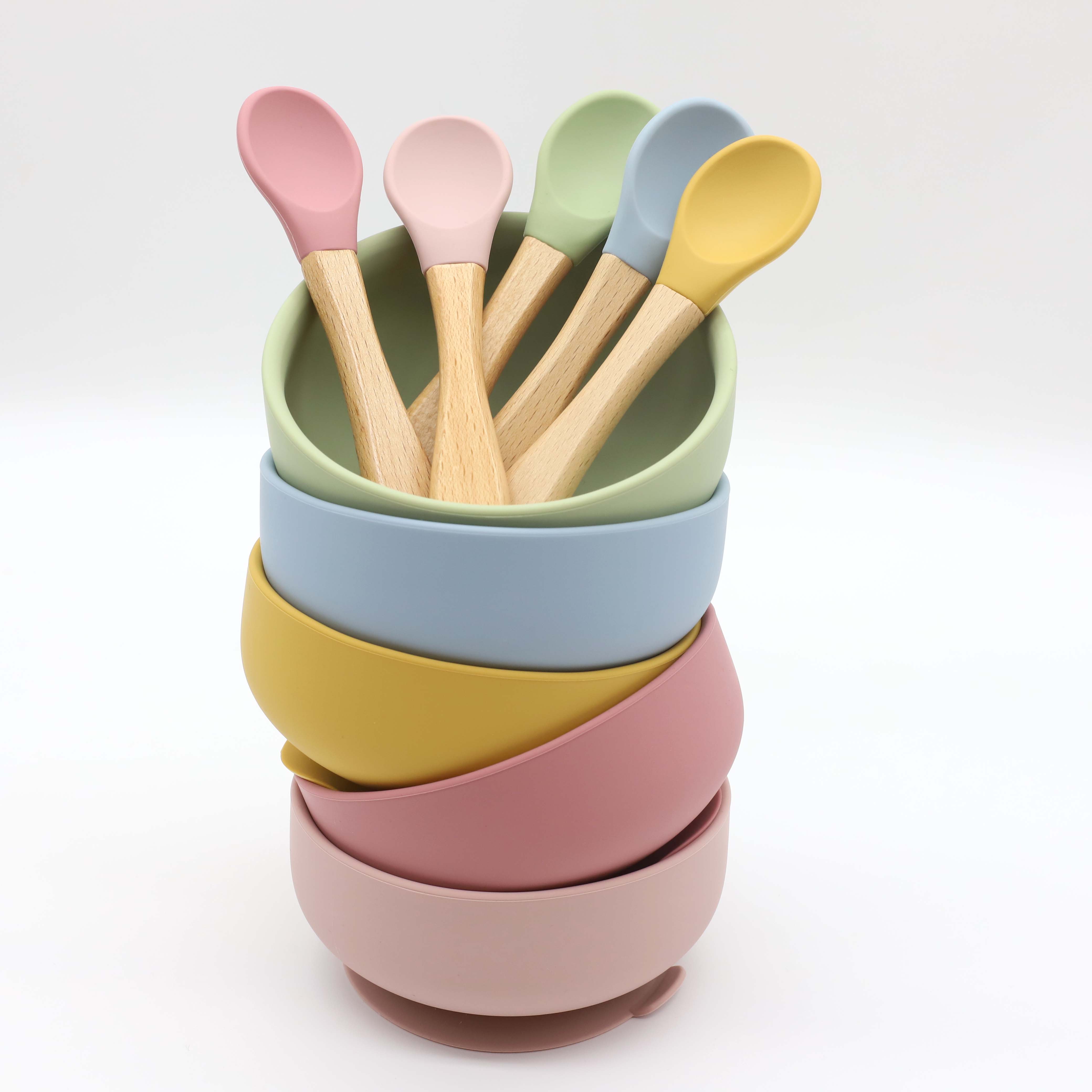 Silicone bowl with suction cup - đánh giá và giá Baby Food Dispensing Spoon