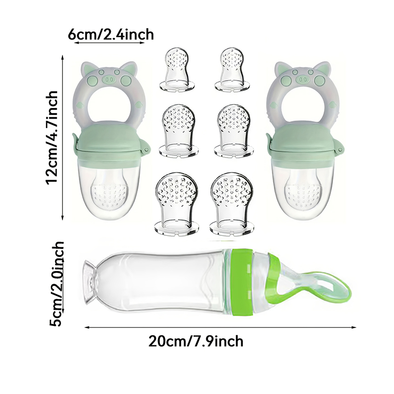 9pcs Feeding Cutlery:1 Silicon - đánh giá và giá Baby Food Dispensing Spoon