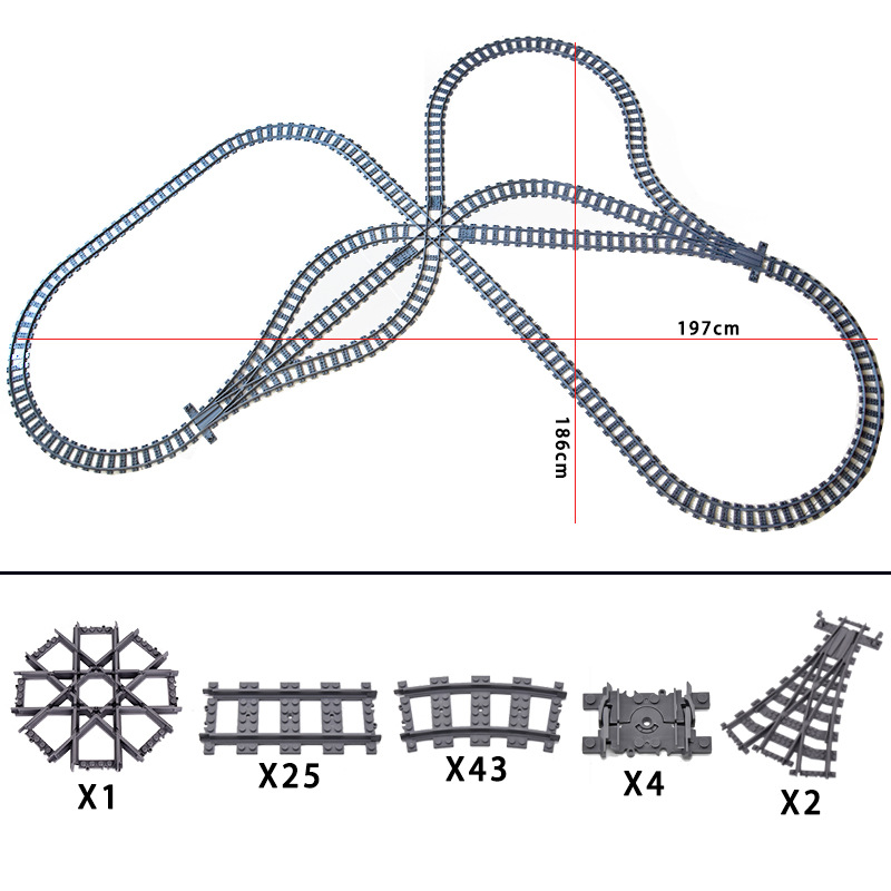 New City Train Tracks  7896 79 - đánh giá và giá Lego Set City