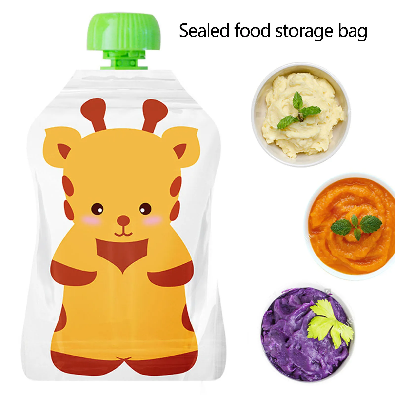 8pcs Food Storage Bag Reusable - đánh giá và giá Baby Food Pouches Reusable